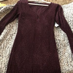 Trixxi plum colored sparkly dress